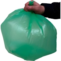 Мешки для мусора ПНД 30л 10мкм 30 шт/рул зеленые 50x60см Luscan