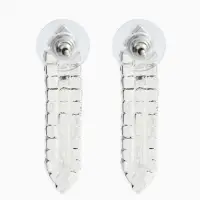 Набор 2 предмета: серьги, колье со стразами &laquo;Лёд. Лепестки&raquo;. d=13.5 см, белый в серебре