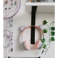 Наушники беспроводные, накладные, с ушками кошки, Hoco W27, Bluetooth 5.0, с микрофоном, с подсветкой, 300 мАч, серые