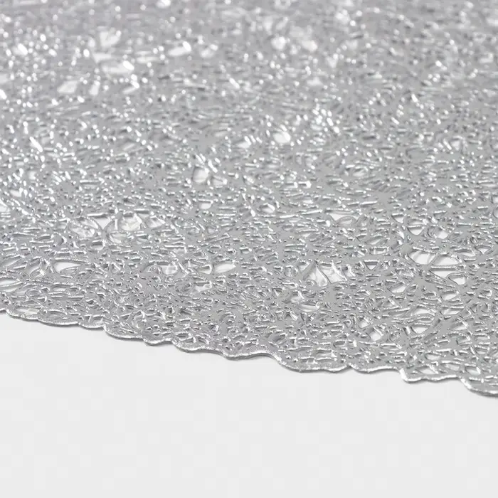 Салфетки сервировочные на стол Доляна &laquo;Соломка&raquo;, 30&times;45 см, 4 шт., серебряные