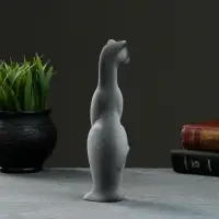 Фигурка керамика &laquo;Кошка Багира наклоненная&raquo;, серо-чёрный, 4&times;5&times;20 см