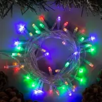 Гирлянда &laquo;Нить&raquo; 5 м, IP20, прозрачная нить, 50 LED, 8 режимов, 220 В, свечение мульти