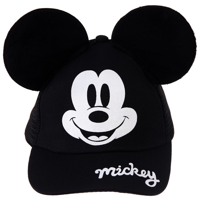 Кепка детская с ушками, с сеткой, размер 52-56, Микки Маус Кепка детская с ушками, с сеткой, размер 52-56, Микки Маус