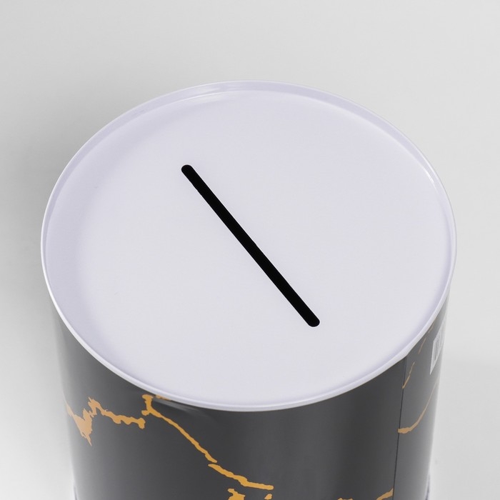 Копилка металл банка Копилка металл банка "Мрамор с золотыми трещинами" МИКС 15,5х13,5х13,5 см