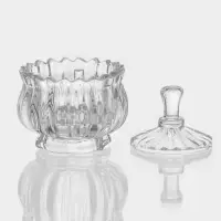 Сахарница Barselona, 200 мл, с крышкой, стекло, прозрачная