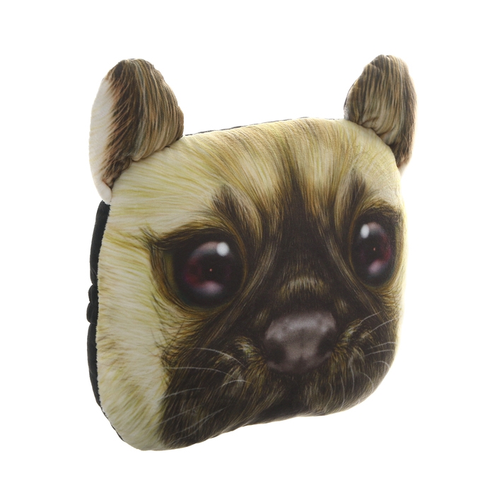 Подушка на подголовник МАТЕХ ANIMALS LINE, Мопс, 30 х 25 х 10 см, коричневый, бежевый Подушка на подголовник МАТЕХ ANIMALS LINE, Мопс, 30 х 25 х 10 см, коричневый, бежевый