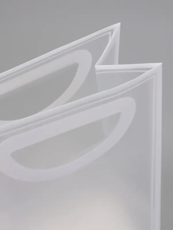 Пакет ПП с вырубной ручкой, прозрачный, 25&times;19&times;9 см, белый