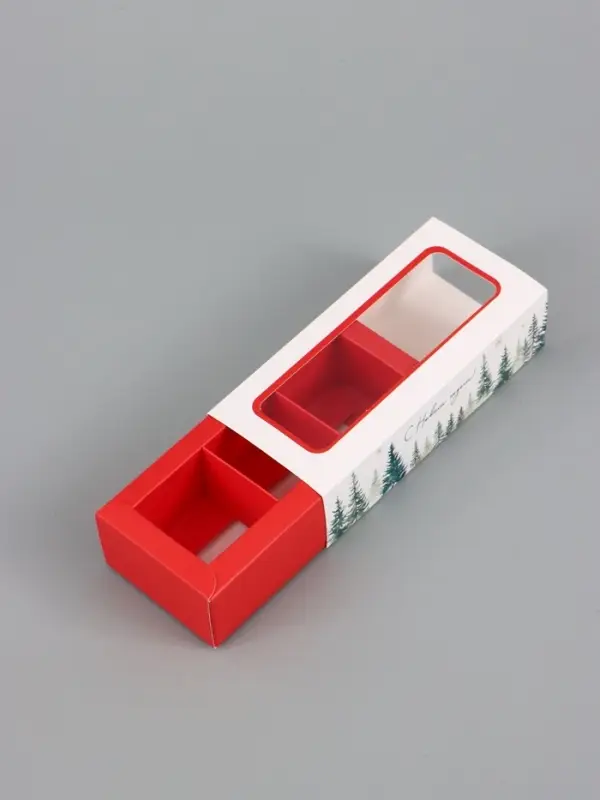 Коробка для 3 конфет &laquo;Акварельный лес&raquo;, 13&times;5&times;3.3 см
