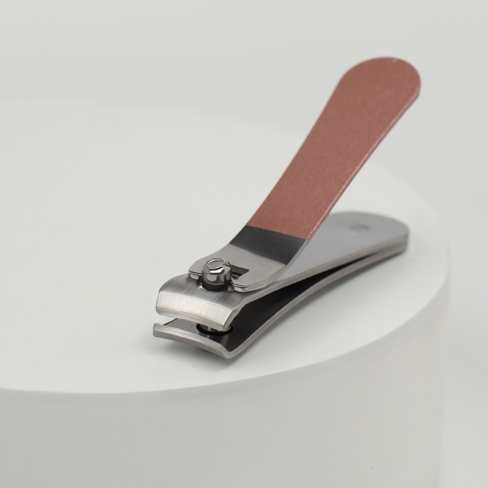 Кусачки-книпсер маникюрные, 5,5 см, цвет серебристый/розовый Кусачки-книпсер маникюрные, 5,5 см, цвет серебристый/розовый