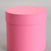 Шляпная коробка розовая, 15 х 15 см