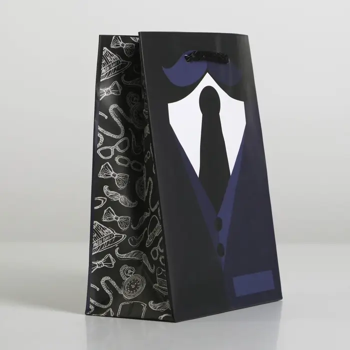 Пакет подарочный ламинированный, упаковка, «Костюм», S 12 х 15 х 5.5 см