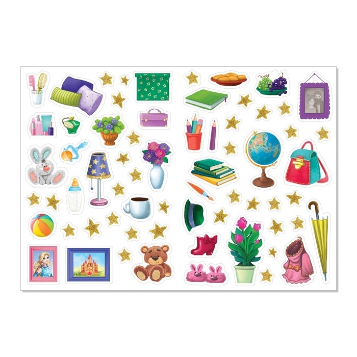 Наклейки «Наряди куколку. Сестрёнки», 12 стр. Наклейки «Наряди куколку. Сестрёнки», 12 стр.