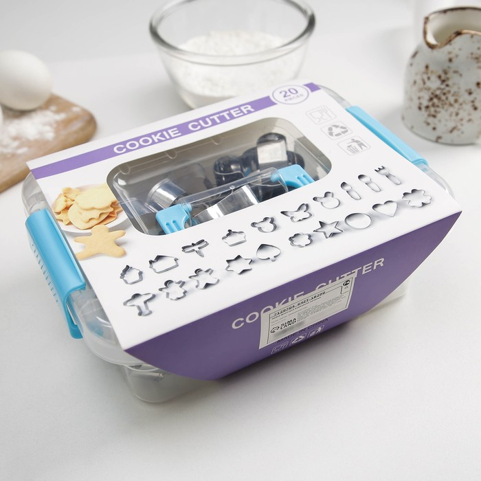 Набор форм для печенья «Лето», 20 шт, цвет серебристый Набор форм для печенья «Лето», 20 шт, цвет серебристый