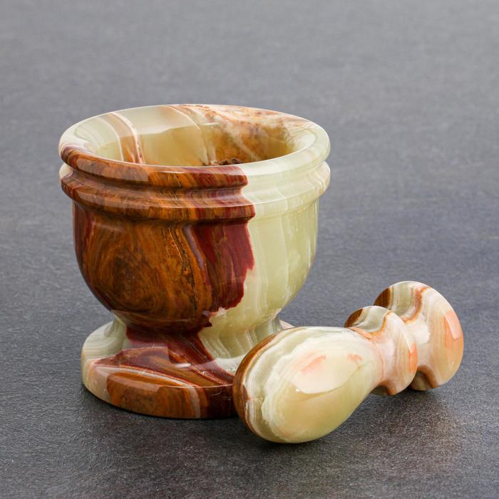 Набор ступка с пестиком, оникс 7 х 8 х 8,5 см Набор ступка с пестиком, оникс 7 х 8 х 8,5 см