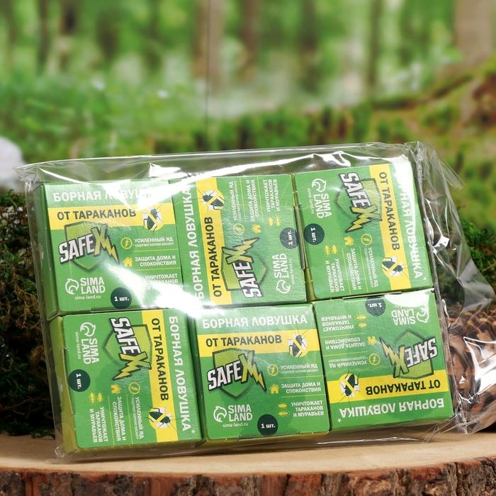 Борные ловушки от тараканов Борные ловушки от тараканов "SAFEX", 6 шт