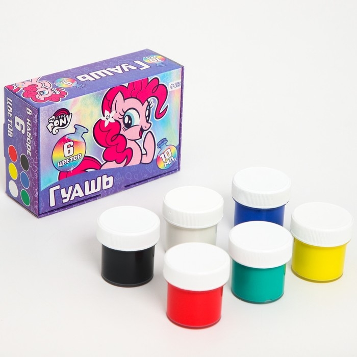 Гуашь 6 цветов по 10 мл, My Little Pony Гуашь 6 цветов по 10 мл, My Little Pony