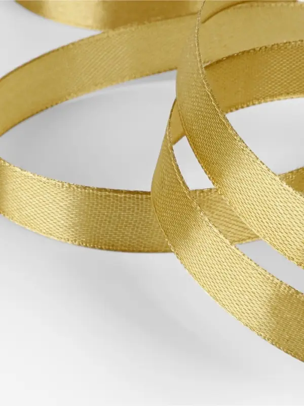 Лента атласная, 12 мм, 23&plusmn;1 м, цвет золотой №204