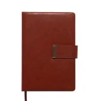 Ежедневник недатированный формат А5, с хлястиком, 112л, линия, пвх, Коричневый Ежедневник недатированный формат А5, с хлястиком, 112л, линия, пвх, Коричневый