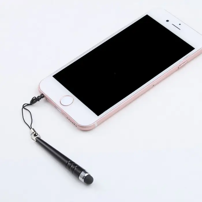 Стилус Luazon, «Капля», для планшета и телефона, 6 см, тепловой, с креплением, чёрный