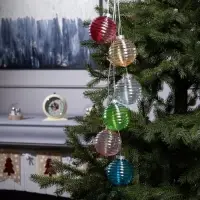 Гирлянда &laquo;Нить-гроздь&raquo; 60 см, прозрачная нить, &laquo;Красочные шары&raquo;, 30 LED, 4.5 В, от батареек AAх3, свечение тёплое белое