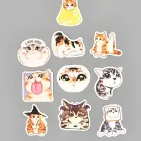 Стикеры &laquo;Котики&raquo;, набор 10 шт., 7&times;7 см