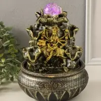 Фонтан настольный от сети, подсветка "Богиня Дурга" 16х16х22 см