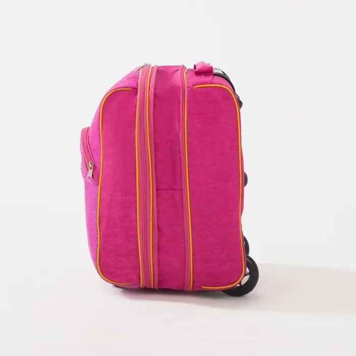 Чемодан малый 16" на молнии, цвет розовый