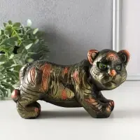 Копилка "Тигр" 14х12,5х24 см, золотой Копилка "Тигр" 14х12,5х24 см, золотой