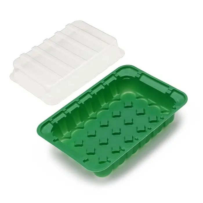 Мини-парник для рассады, 25×17.5×4.5 см, 24 ячейки под таблетки для рассады d=3 см, пластик, Greengo