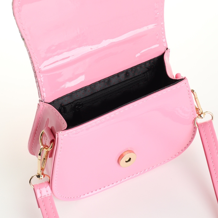 Сумка детская для девочки на клапане «Выбражулька», цвет розовый