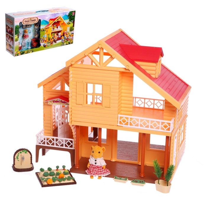 Дом-дача для зверей, с мебелью и аксессуарами Дом-дача для зверей, с мебелью и аксессуарами