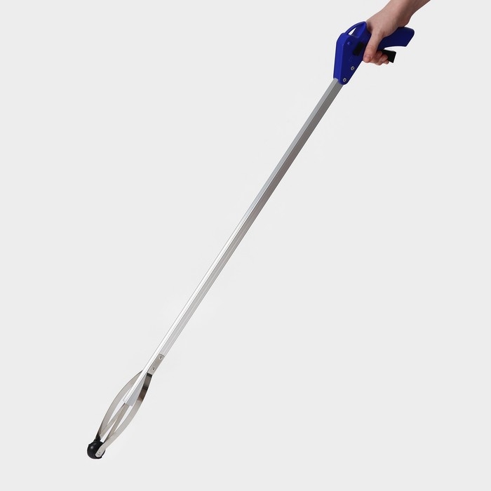 Захват для мусора алюминиевый, 99х12,5 см, ПВХ держатели