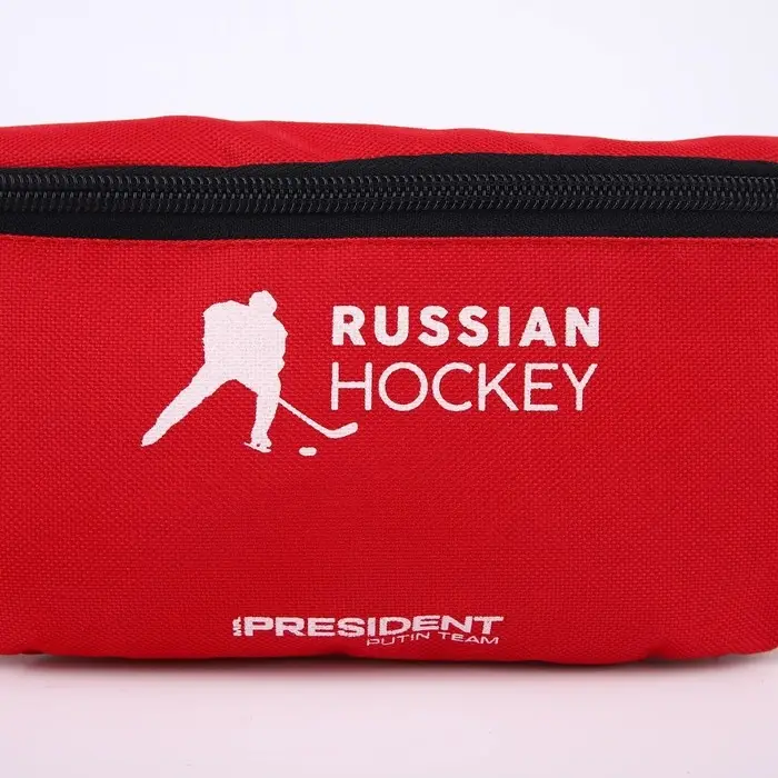 Сумка на пояс «Putin team», 32 x 8 x 15 cм, отд на молнии, красная