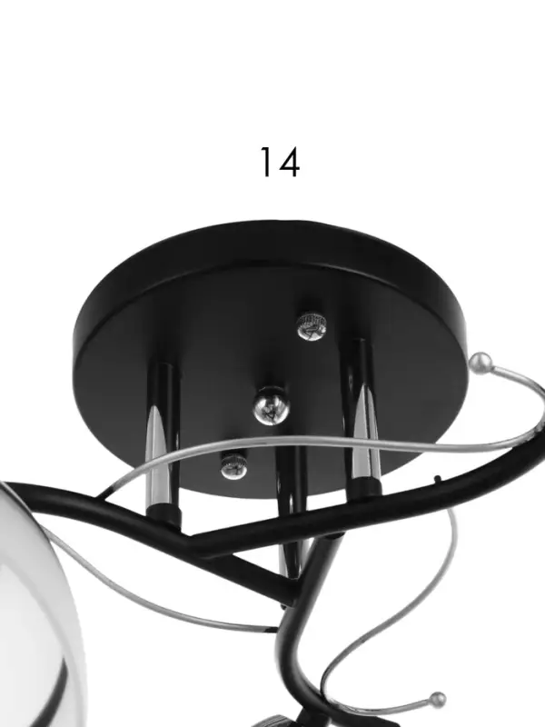 Люстра потолочная BayerLux &laquo;Лайма&raquo;, 3хЕ27, 40 Вт, черно-хромовый, 46&times;46&times;24 см