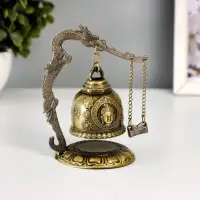 Колокол - гонг металл настольный &laquo;Будда&raquo;, d=4.8 см, 11.2&times;9.5&times;9.5 см