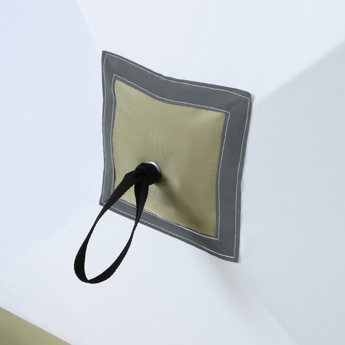 Палатка зимняя куб  Палатка зимняя куб "СЛЕДОПЫТ" Premium, 2.1 × 2.1 м, 4-х местная, 3 слоя, цвет белый/олива