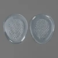 Полустельки для обуви, с протектором, силиконовые, 8.5&times;6.7 см, пара, прозрачные