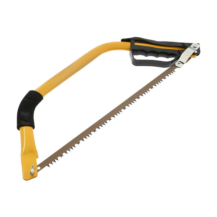 Пила лучковая ТУНДРА, Пила лучковая ТУНДРА, "волчий зуб" для быстрого пила по сухой и мокрой древесине, 450 мм