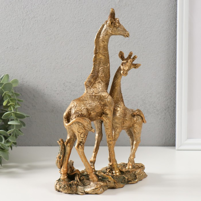 Сувенир полистоун Сувенир полистоун "Жираф с детёнышем" 27х7,5х18 см