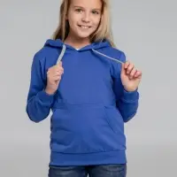 Толстовка с капюшоном детская Kirenga Kids, ярко-синяя, 6 лет