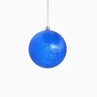 Ёлочные игрушки &laquo;Туман&raquo;, шары новогодние, d=10 см, набор 4 шт., синий