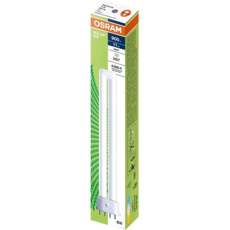 Лампа люминесцентная OSRAM DULUX S/E 11W/840 2G7 123641