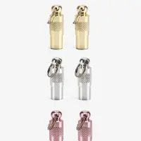 Адресник-капсула под записку, 0.9&times;2.75 см, фасовка 6 шт., металл, цвет МИКС