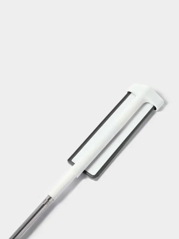 Швабра с отжимом, противоударная, со сгоном, стальная ручка, 2 профессиональные насадки, 36&times;11&times;130 см