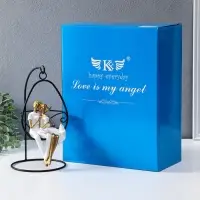 Сувенир полистоун "Парочка качается на качеле" бело-золотой 13,5х13,5х26 см