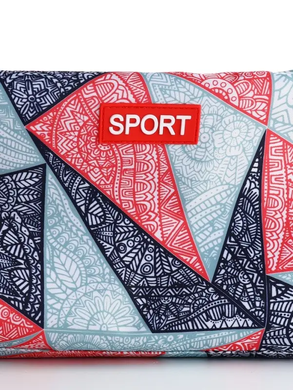 Сумка спортивная на молнии TEXTURA, боковой карман-сетка, регулируемый ремень, средний размер, красная