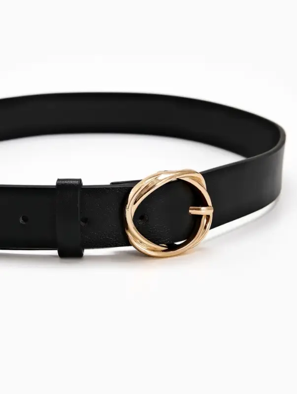 Ремень женский, 110&times;2.9 см, классическая пряжка металл, чёрный