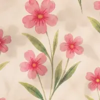 Бумага упаковочная крафт &laquo;Розовые цветы&raquo;, 50&times;70 см