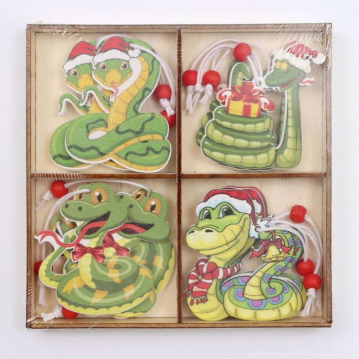 Набор подвесок «Змея», в деревянной подарочной упаковке, 12 шт. Набор подвесок «Змея», в деревянной подарочной упаковке, 12 шт.