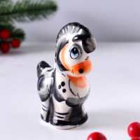 Сувенир Конь, 9х7х3,5см, гжель, цвет